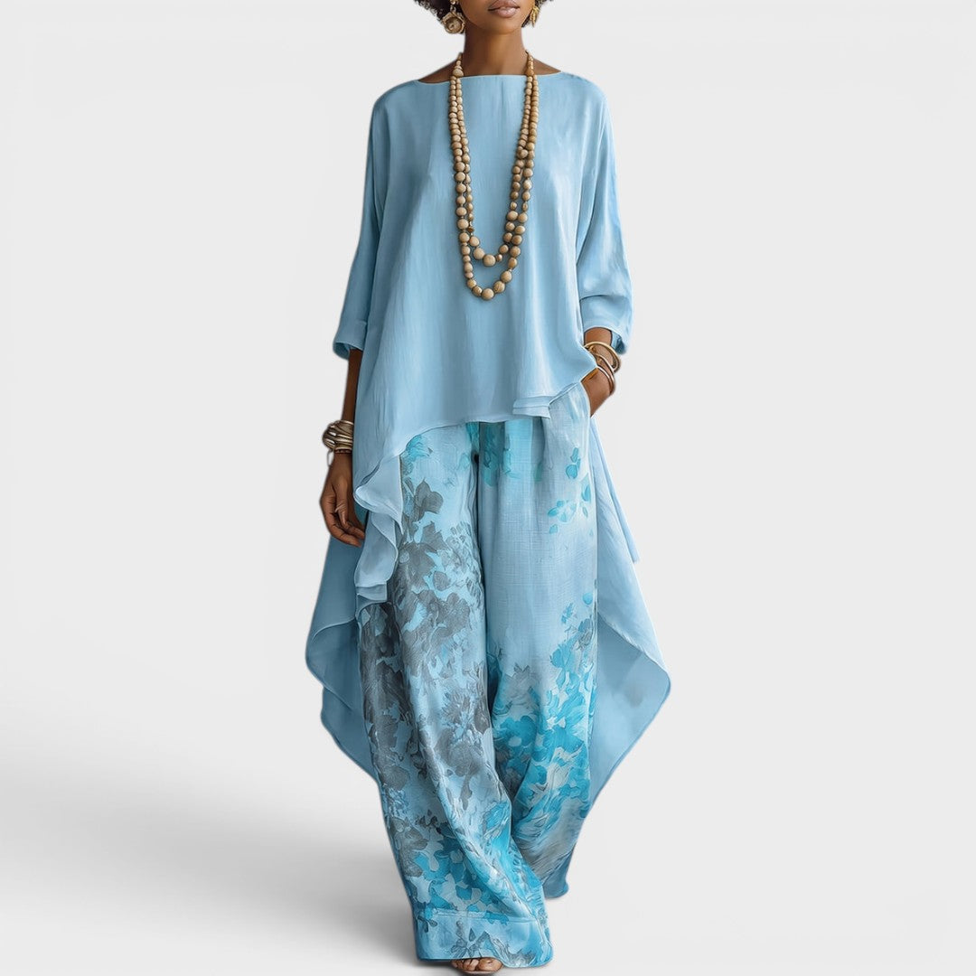 Bianca | Elegant Fluid Asymmetric Two-Piece Set