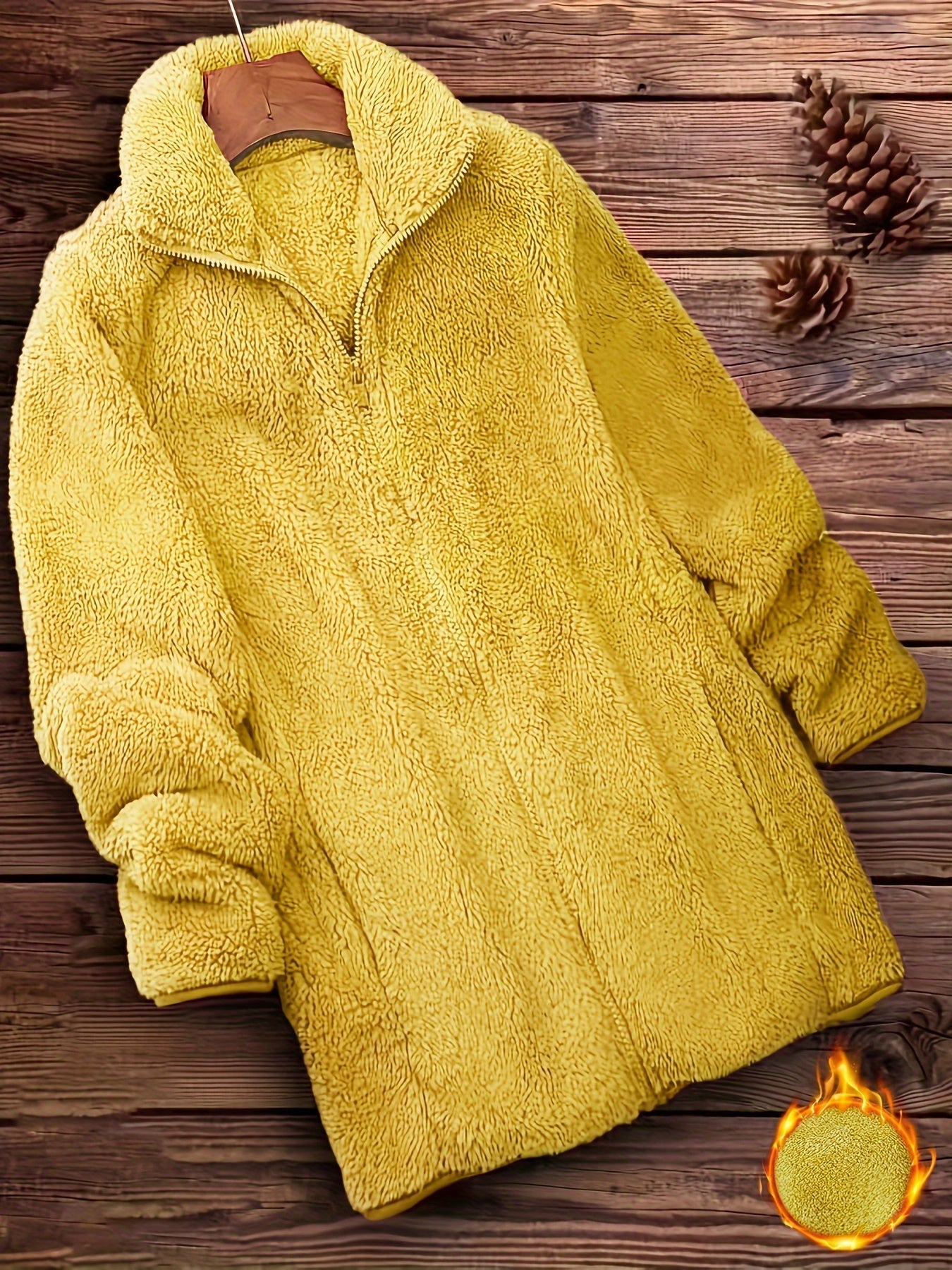 Yara™ | Elegant Zip-Up Fleece Coat