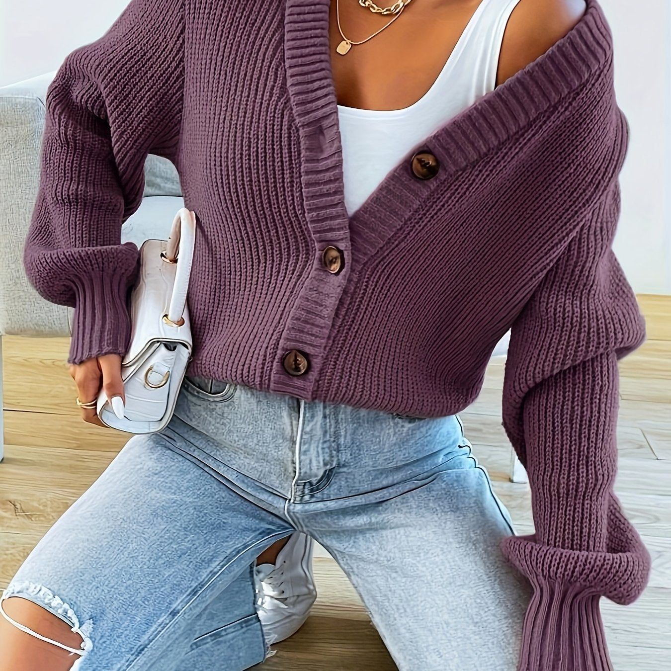 Annabelle™ | Soft Emerald Cardigan, Casual Elegance