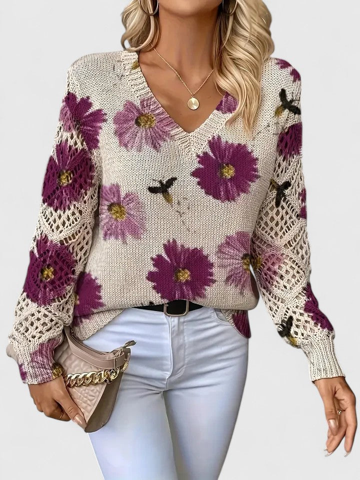 Tristana™ | Elegant Floral Sweater