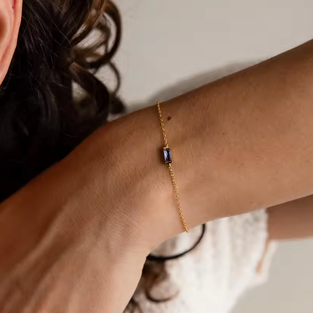 Heartline Birthstone Bracelet