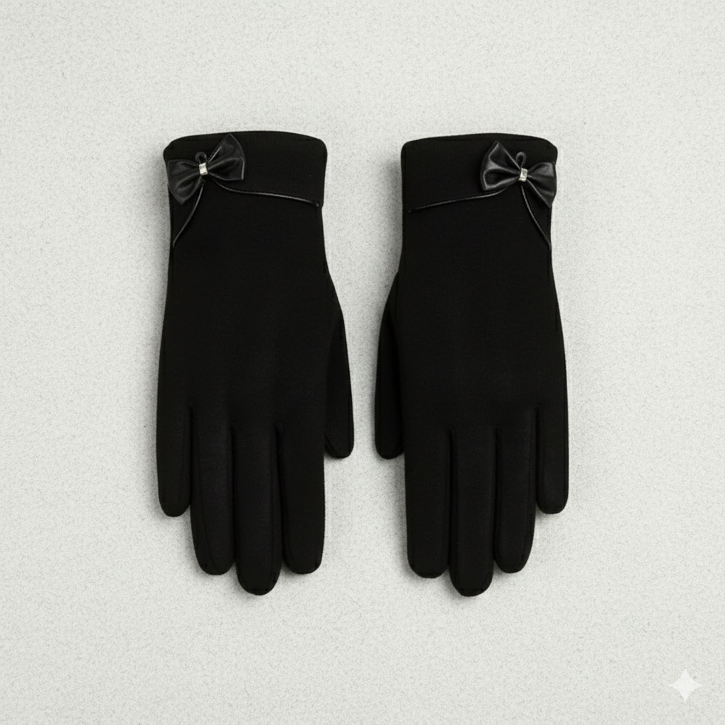 Wrist-Length Velvet Gloves