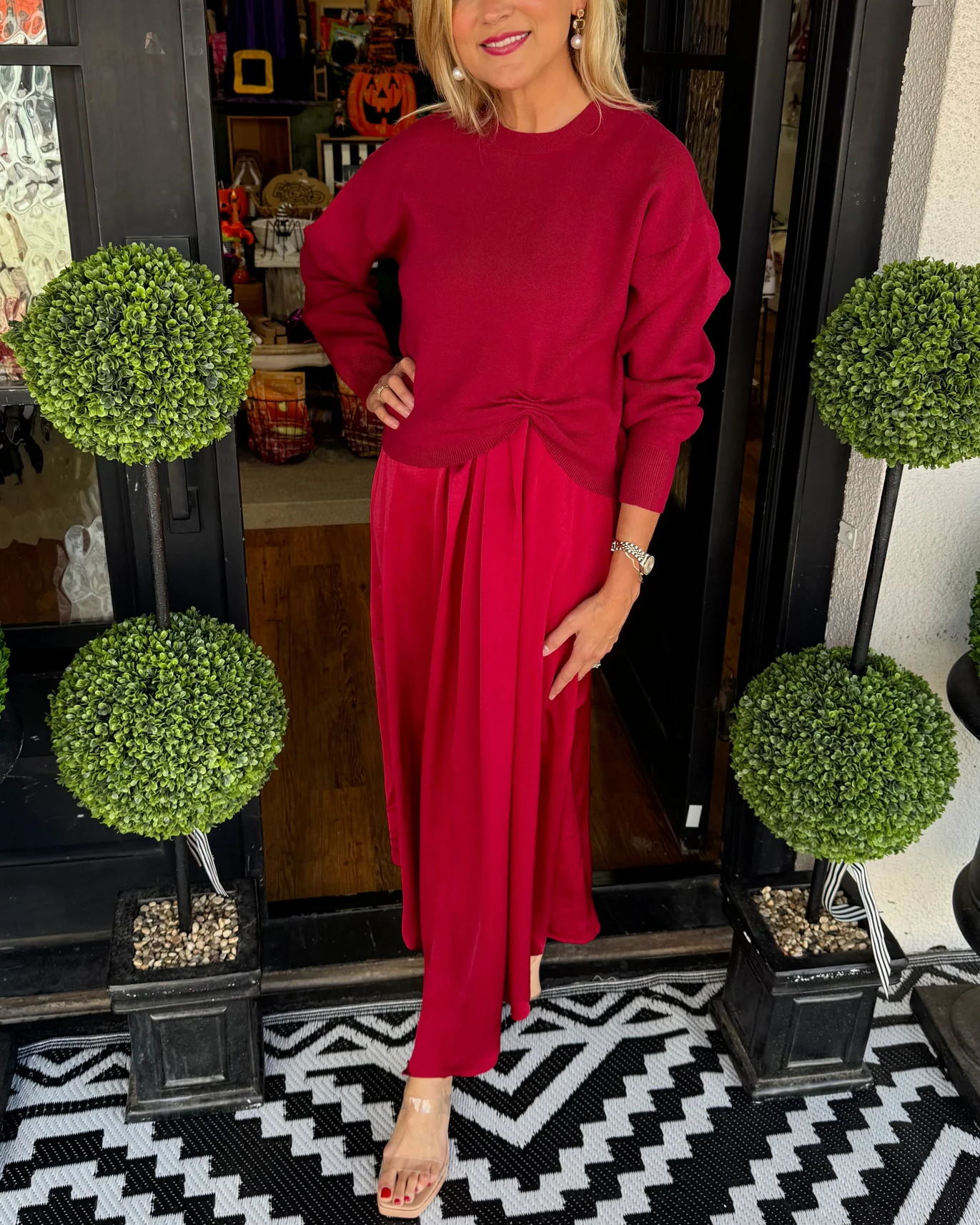 Twist Front Layered Dress