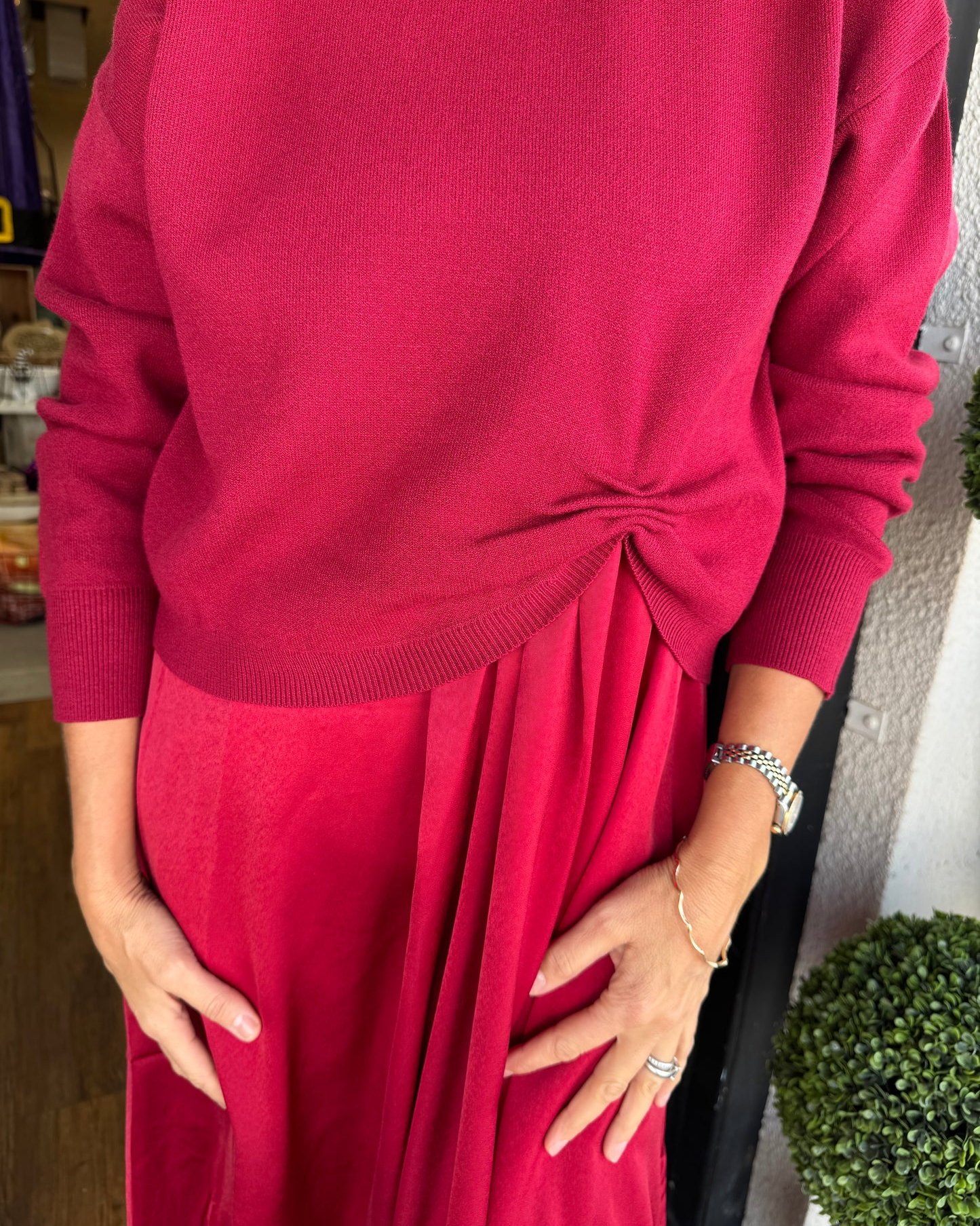 Twist Front Layered Dress