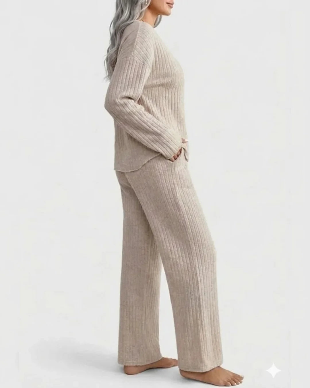 Lorenza™ | Ribbed V-neck two-piece lounge set