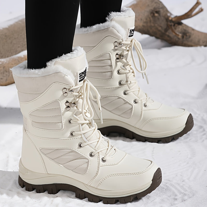 Corisande™ | Plush-lined lug-sole lace-up snow boots