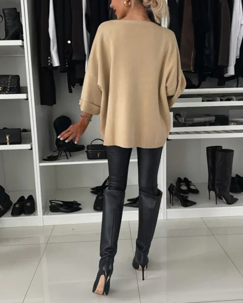 Nessa™ | Button-Up Chic Sweater
