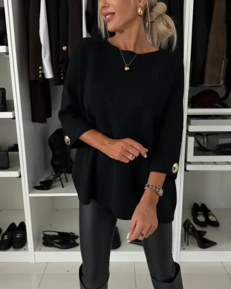 Nessa™ | Button-Up Chic Sweater