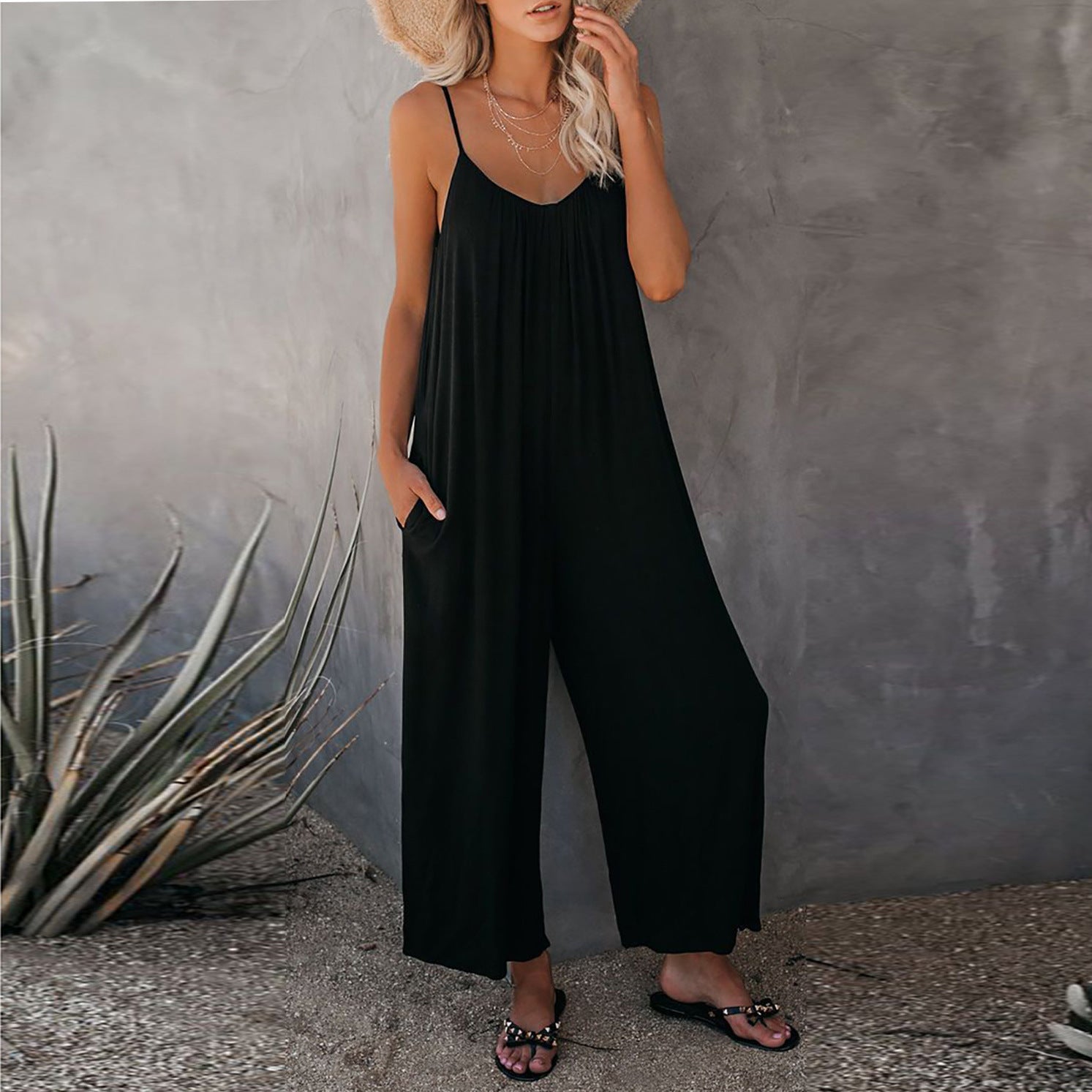 Rioβ’ | Elegant Flowy Jumpsuit with Pockets