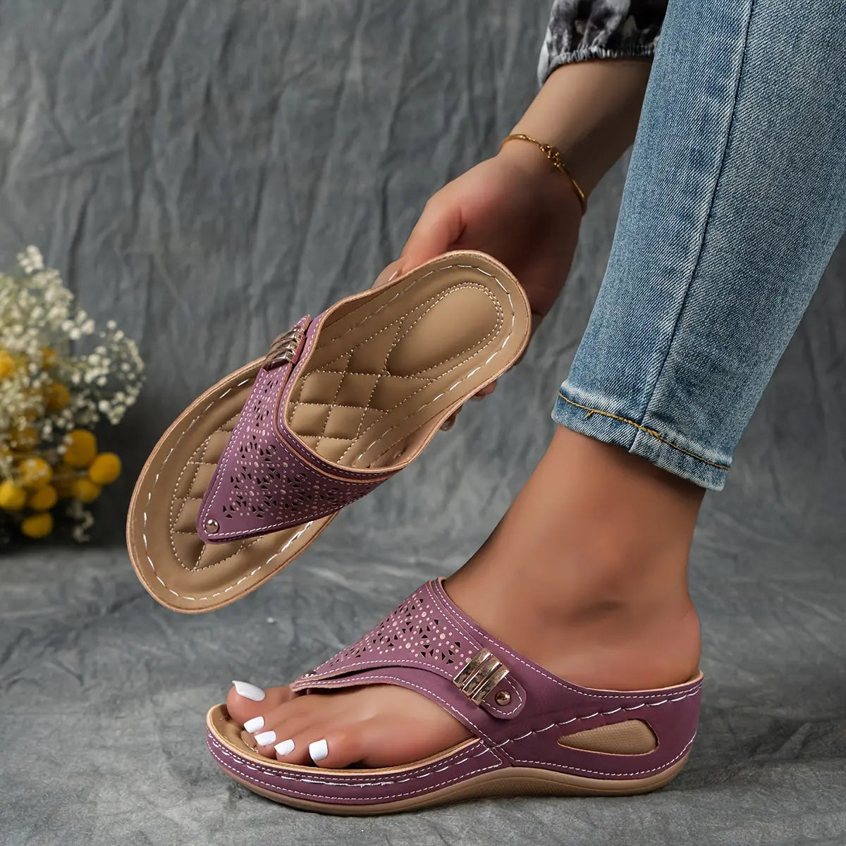 Élodie – Wedge Toe Sandals for Women