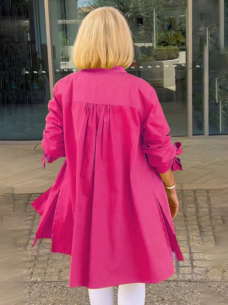 Tina™ | Flared Cotton Shirt Jacket