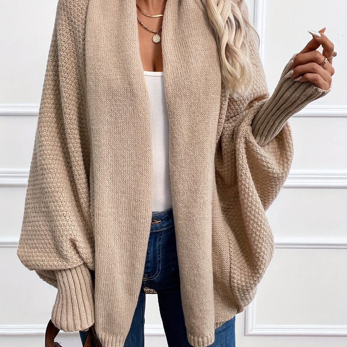 Anisa™ | Elegant Lantern Sleeve Cardigan