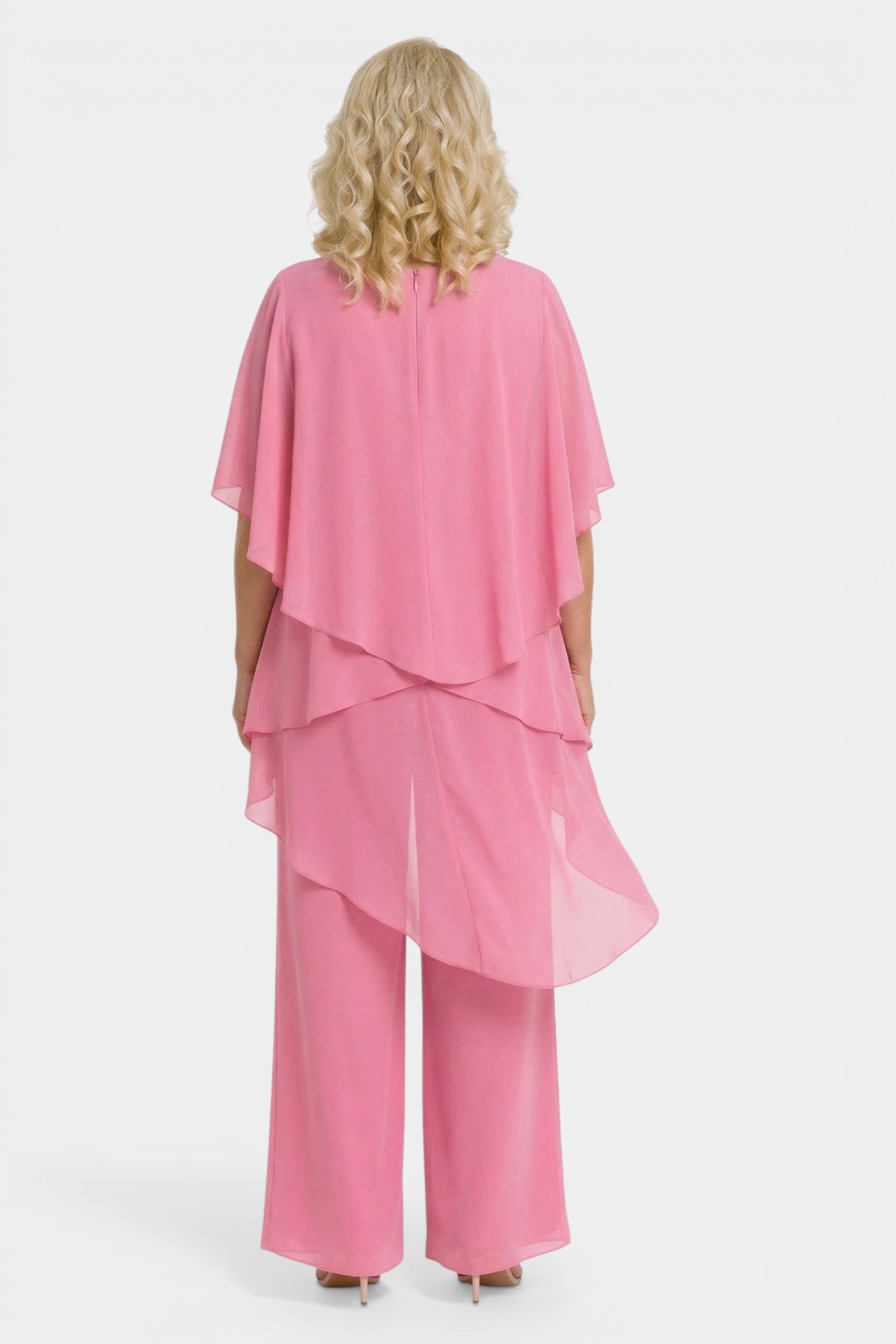 Elegant Chiffon Layered Pant Set