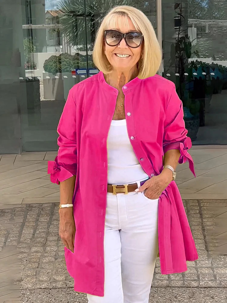 Tina™ | Flared Cotton Shirt Jacket