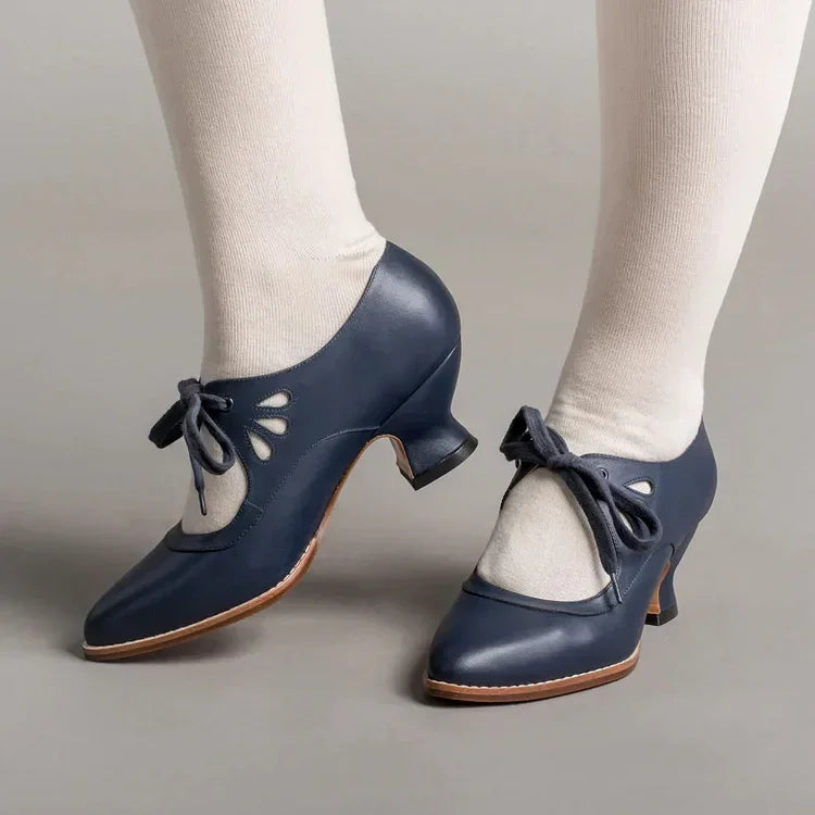 Lilly™ | Elegant Vintage Leather Heels