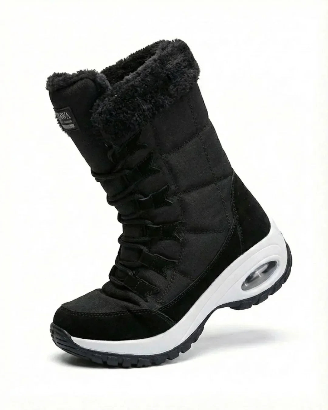 Cecilia™ | Faux-fur cuff lace-up mid-calf snow boots