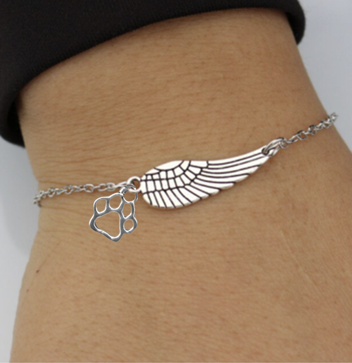 Memorial Bracelet with Angel Wing