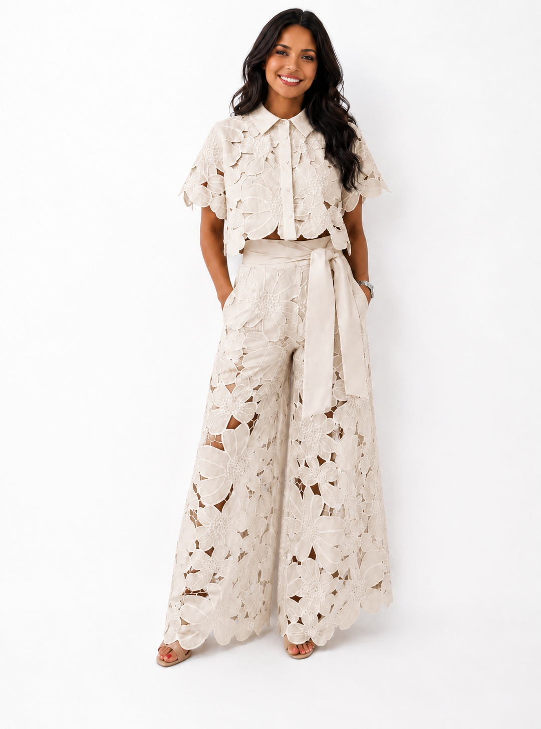 Eva | Elegant Lace Two-Piece Set