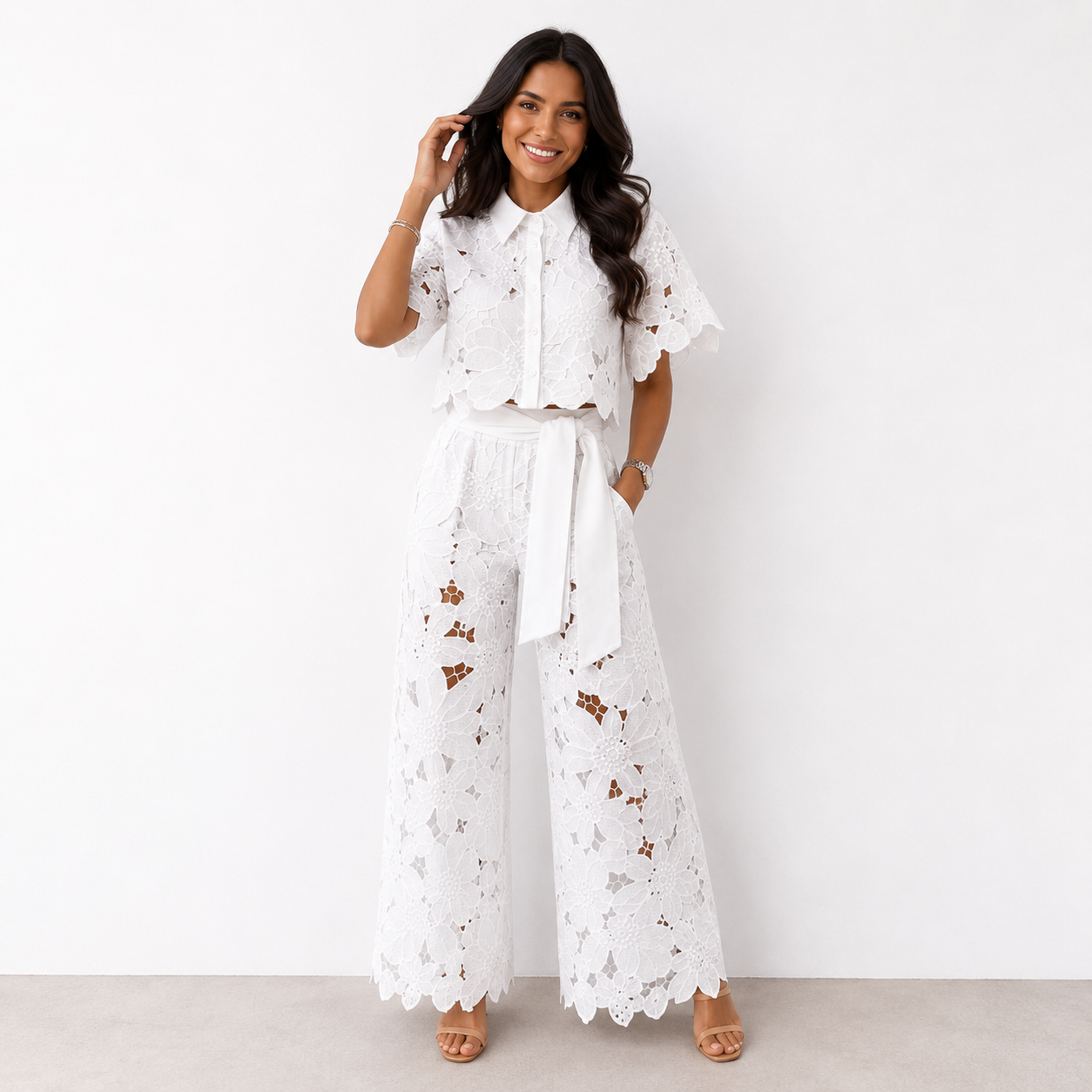 Eva | Elegant Lace Two-Piece Set