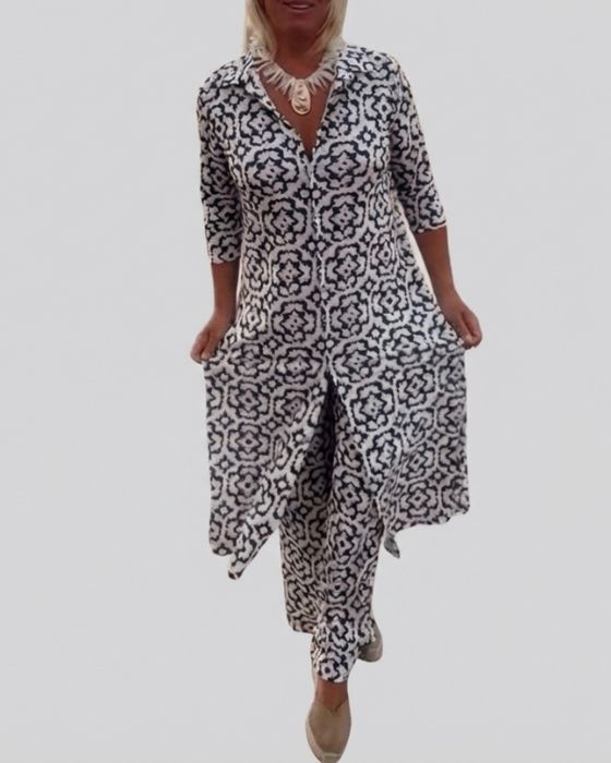 Giulia | Elegant Patterned Two-Piece Set