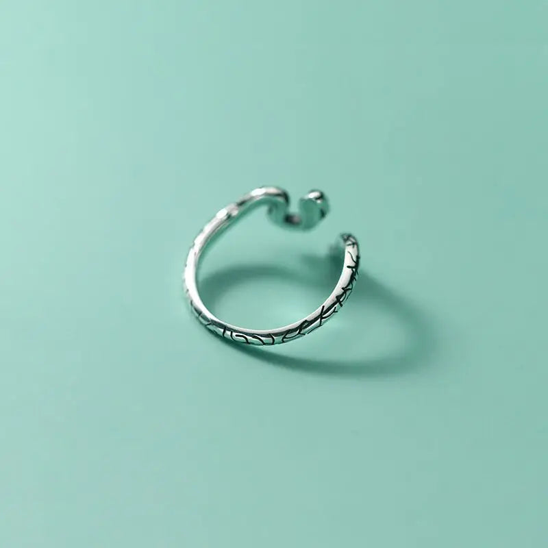 Sterling Silver tone Snake Ring