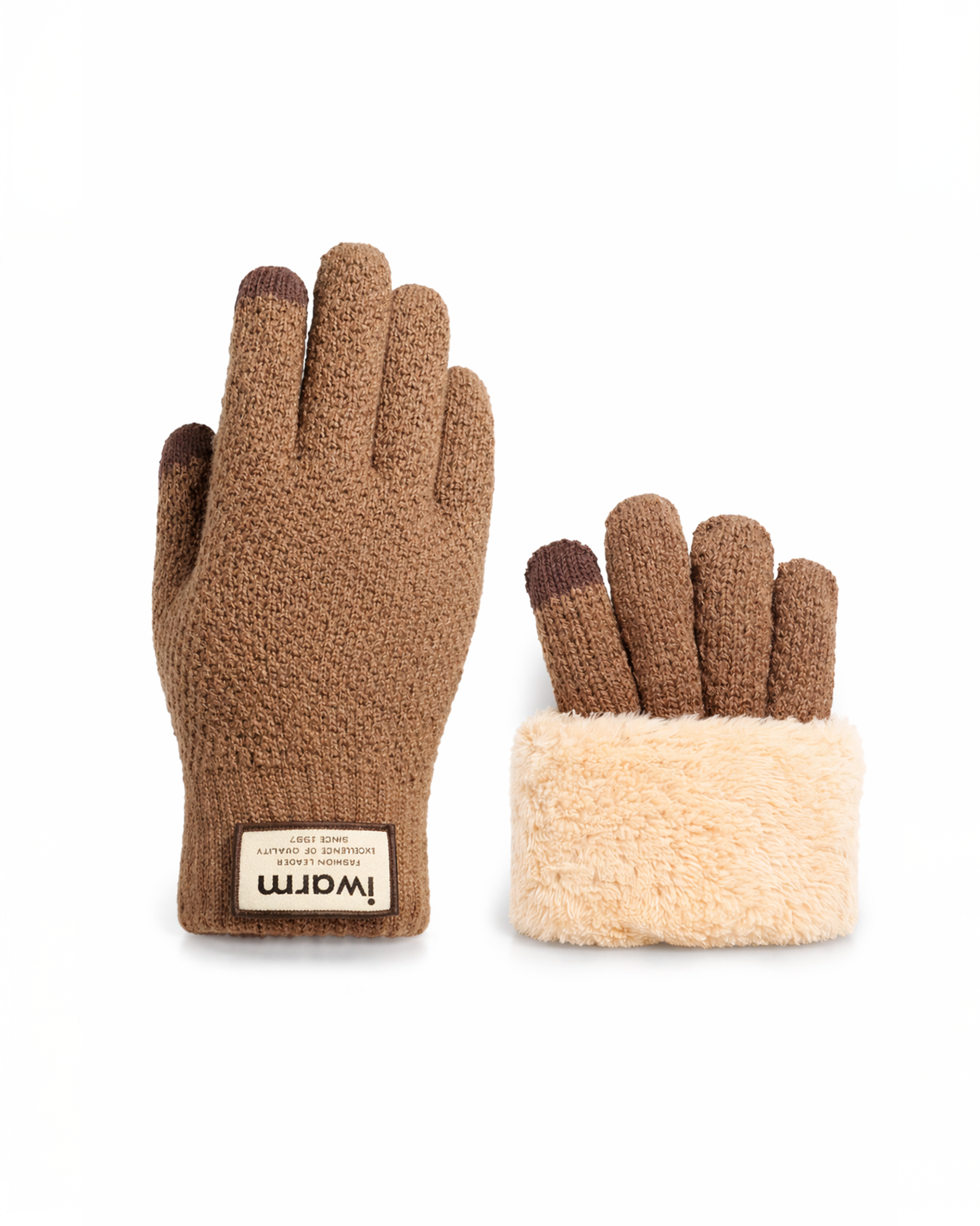 Thermal Wool Gloves β Fleece-Lined, Touchscreen Fingers
