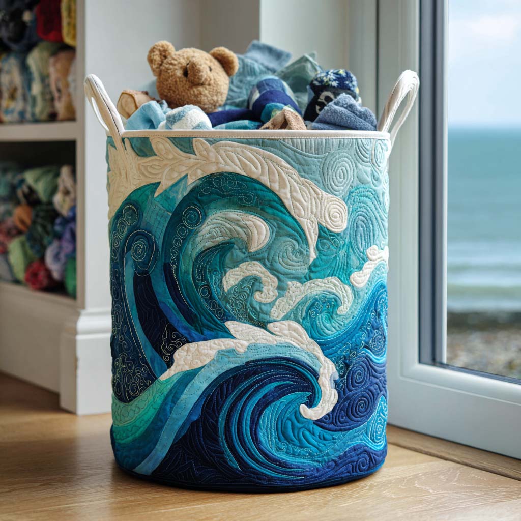 Gentle Sea Foam | Handcrafted Laundry Basket