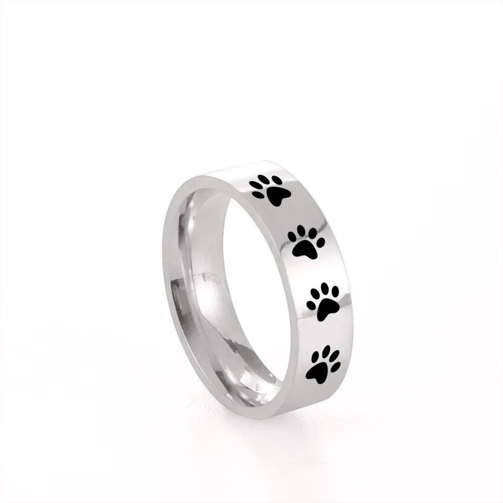 Handcrafted Paw Print Ring