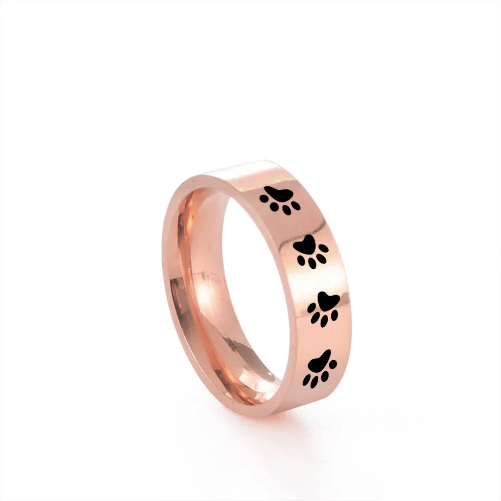 Handcrafted Paw Print Ring