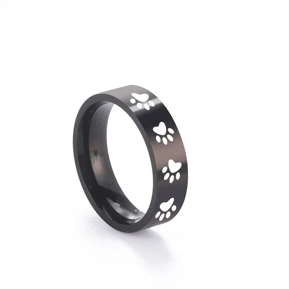 Handcrafted Paw Print Ring