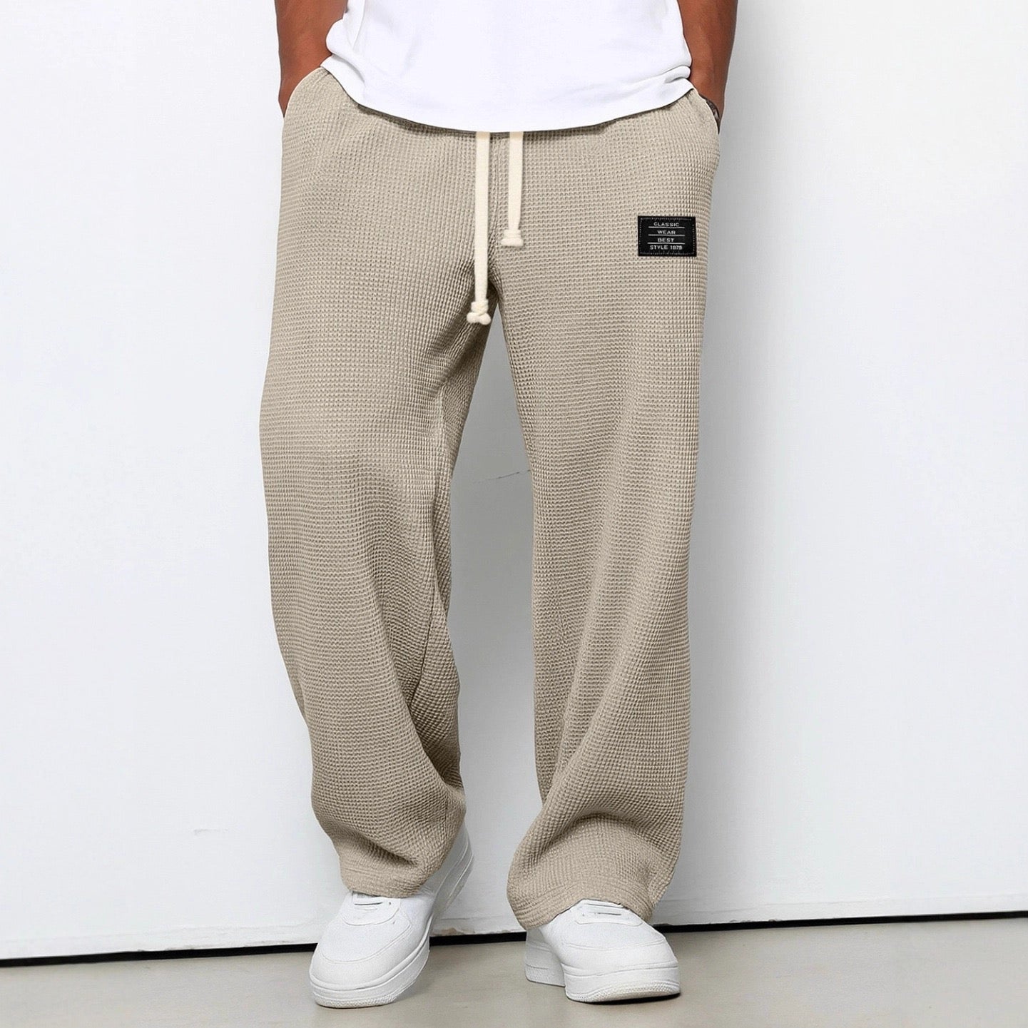 Lorenzo | Wide-Leg Honeycomb Trousers