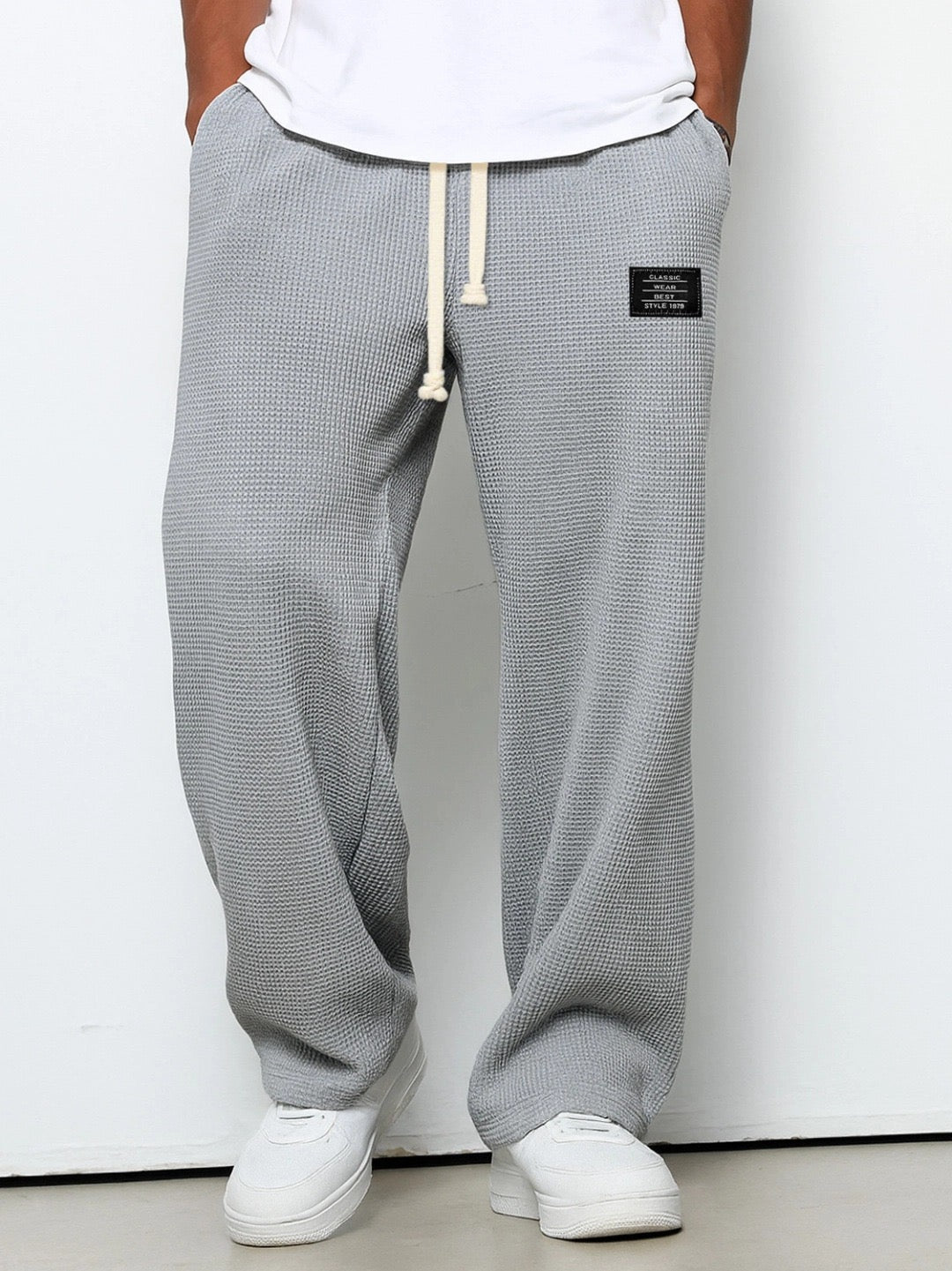 Lorenzo | Wide-Leg Honeycomb Trousers