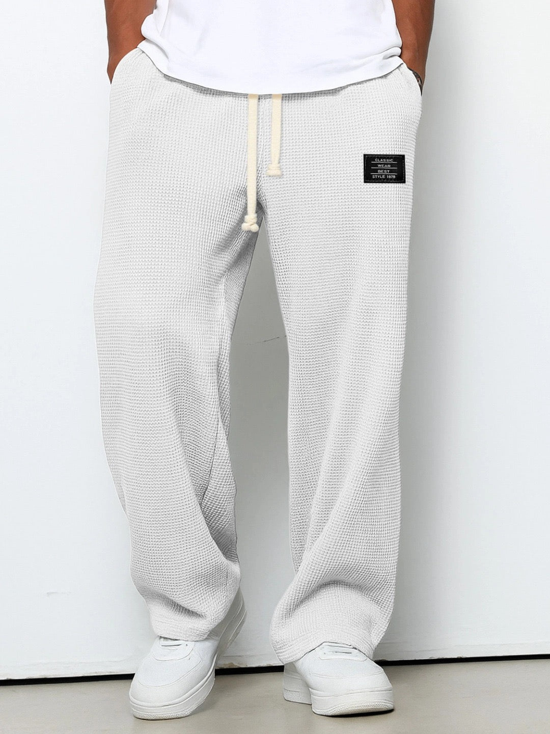 Lorenzo | Wide-Leg Honeycomb Trousers