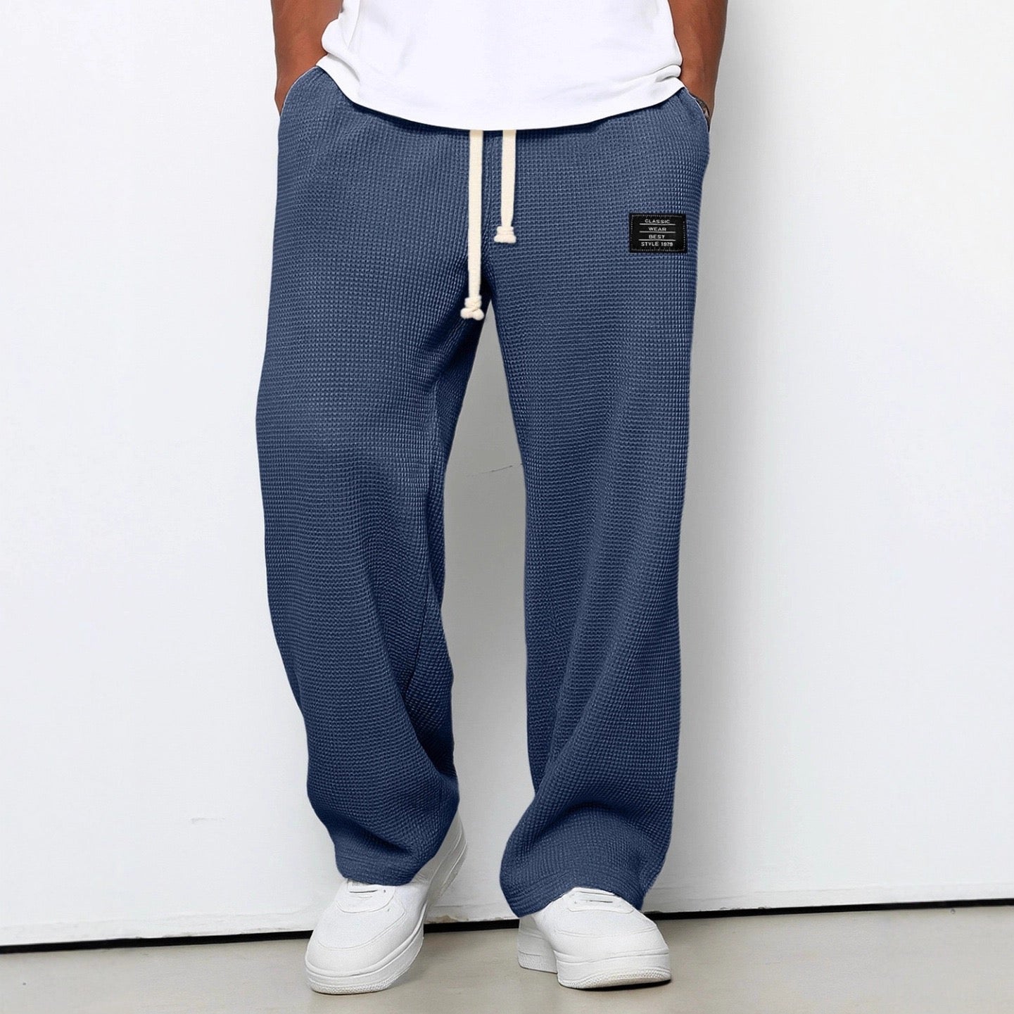 Lorenzo | Wide-Leg Honeycomb Trousers