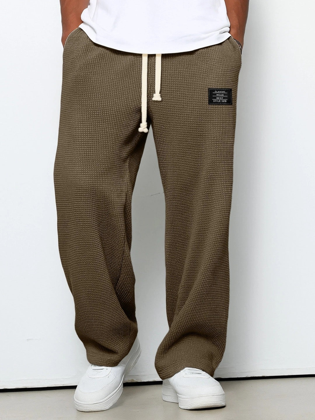 Lorenzo | Wide-Leg Honeycomb Trousers