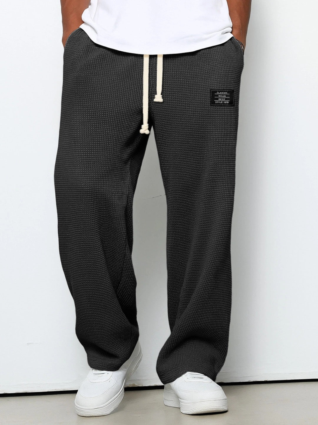Lorenzo | Wide-Leg Honeycomb Trousers