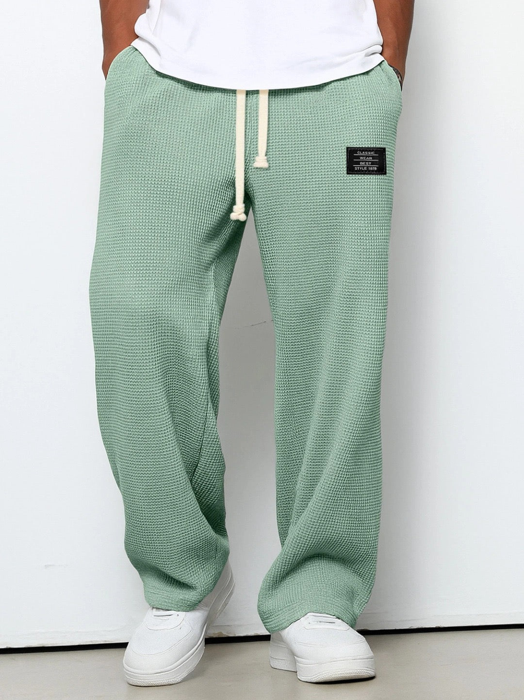 Lorenzo | Wide-Leg Honeycomb Trousers