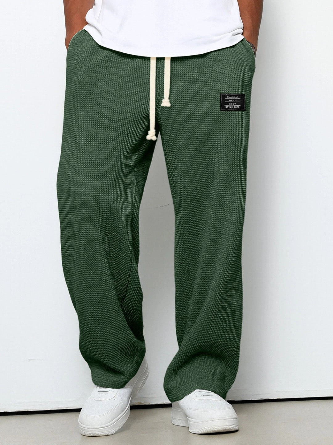 Lorenzo | Wide-Leg Honeycomb Trousers