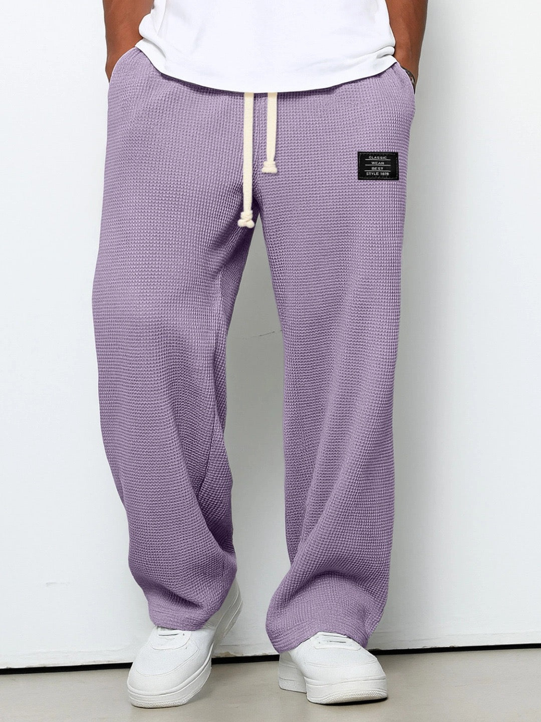 Lorenzo | Wide-Leg Honeycomb Trousers