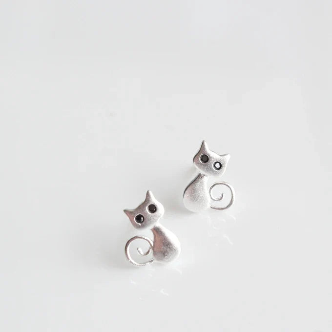 Cat Stud Earrings