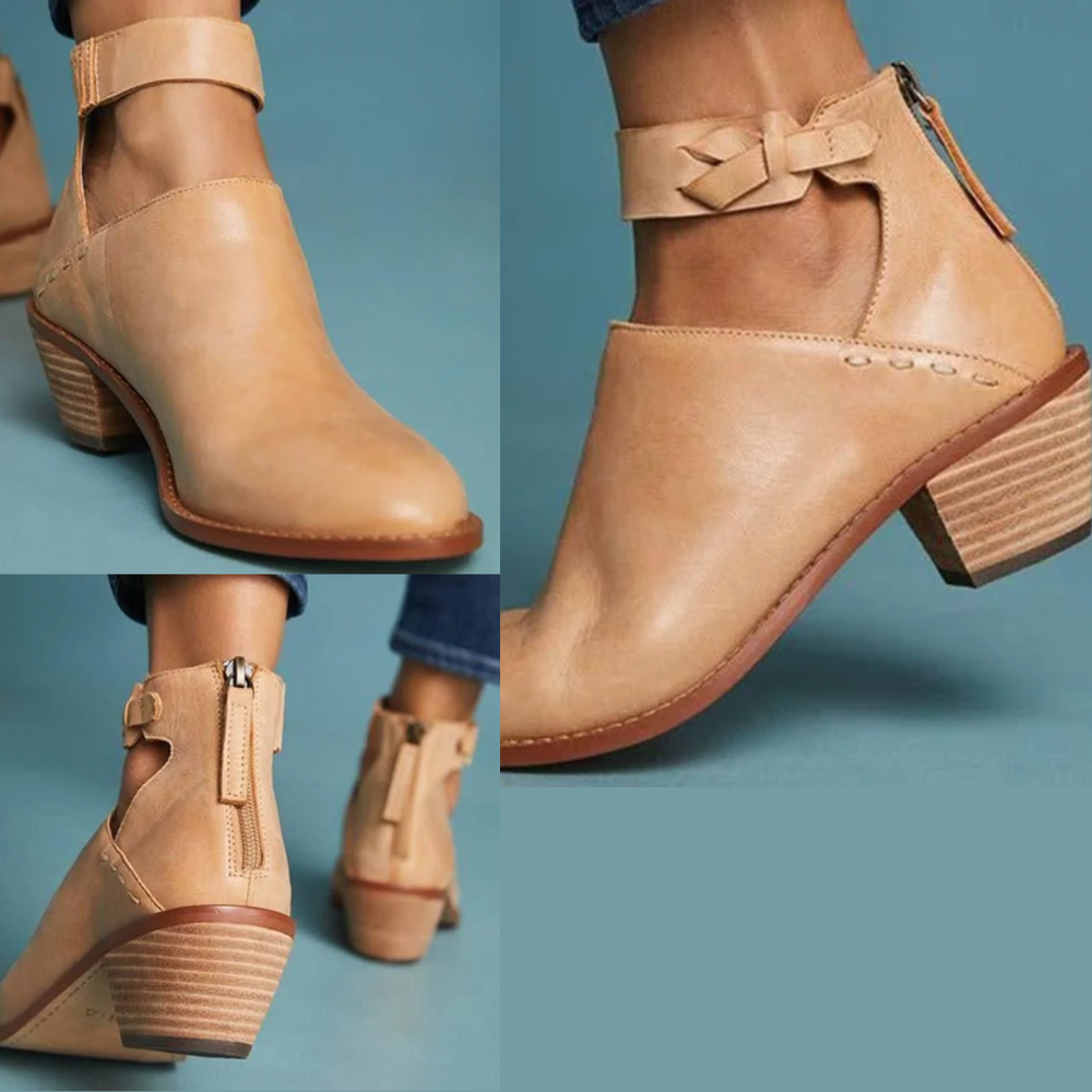 Liviaβ’ | Comfortable Leather Sandal with Heel