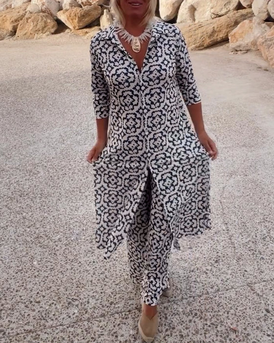 Giulia | Elegant Patterned Two-Piece Set