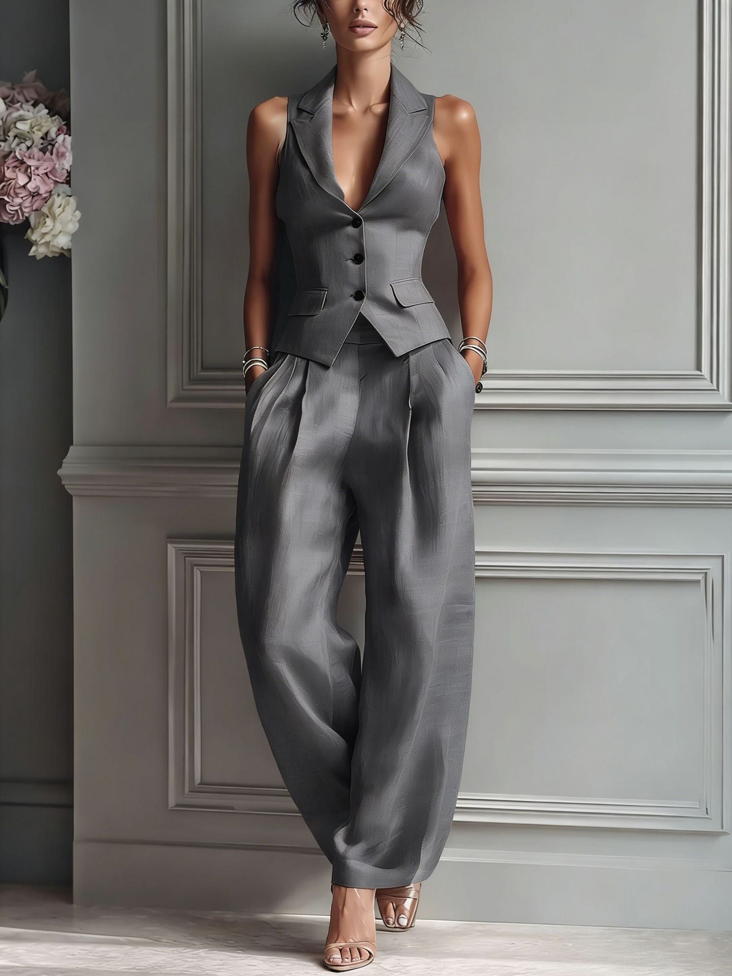 Daniela | Elegant Waistcoat Two-Piece Set