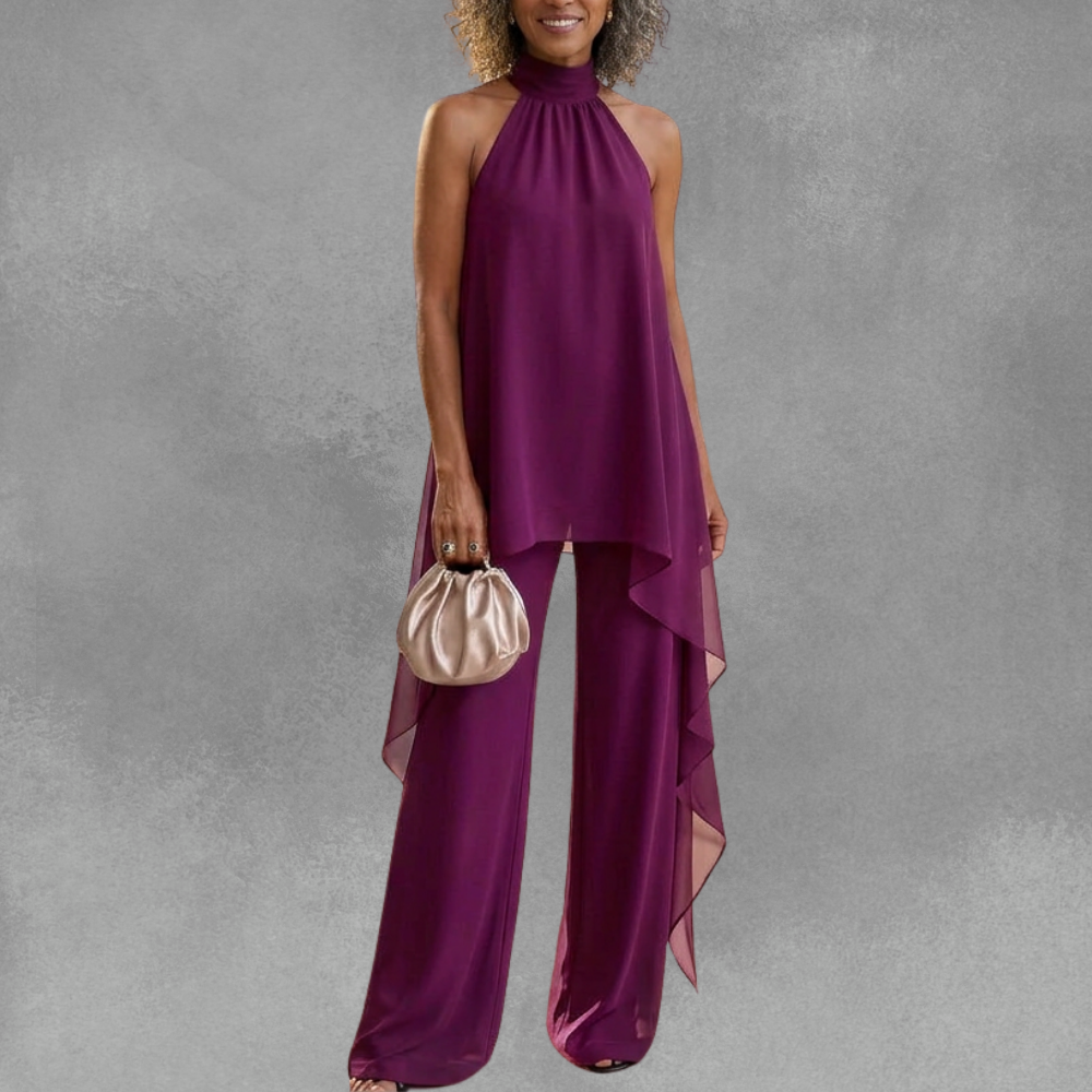 Giorgia | Elegant Halter Neck Two-Piece Set