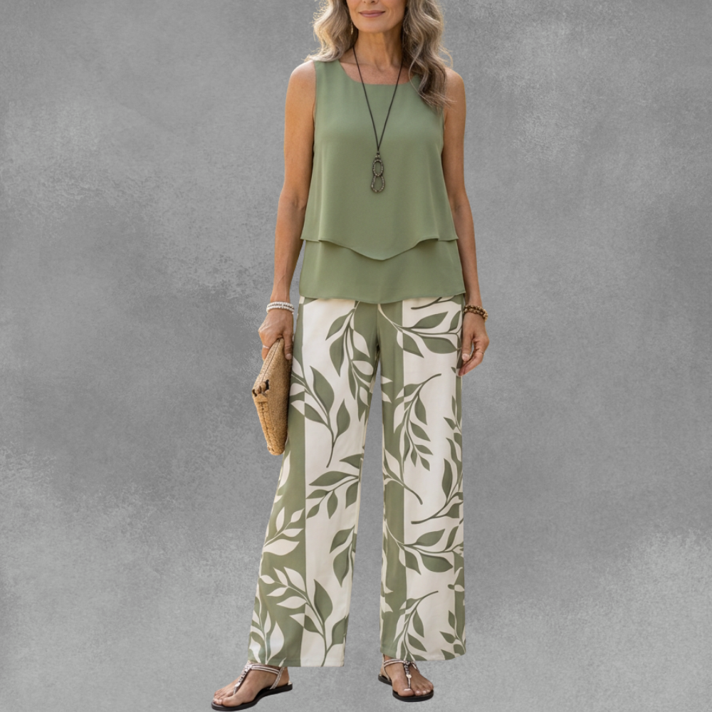 Cristina | Elegant Botanical Two-Piece Set