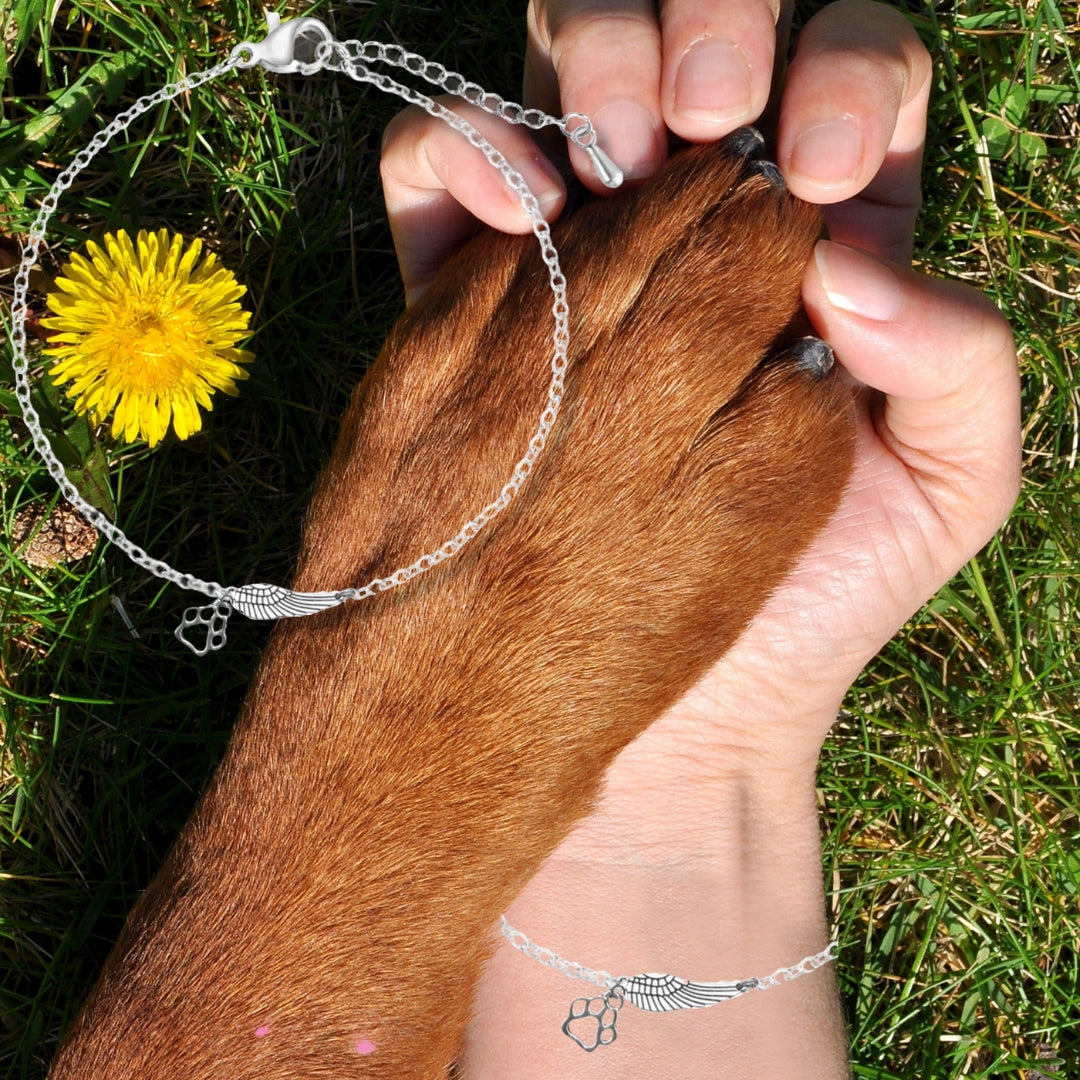 Memorial Bracelet with Angel Wing