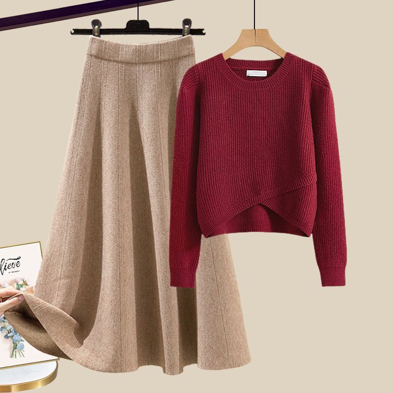 Anneβ’ | Elegant Knit Set with Sweater and Skirt