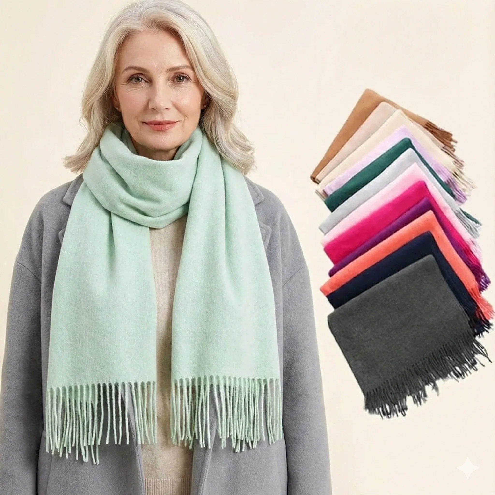 Classic Warm Cashmere Winter Scarf