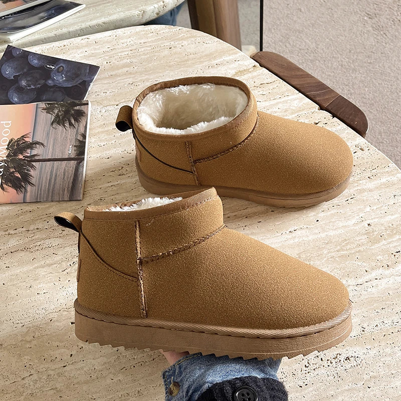 Saskia™ | Plush-Lined Slip-On Ankle Boots