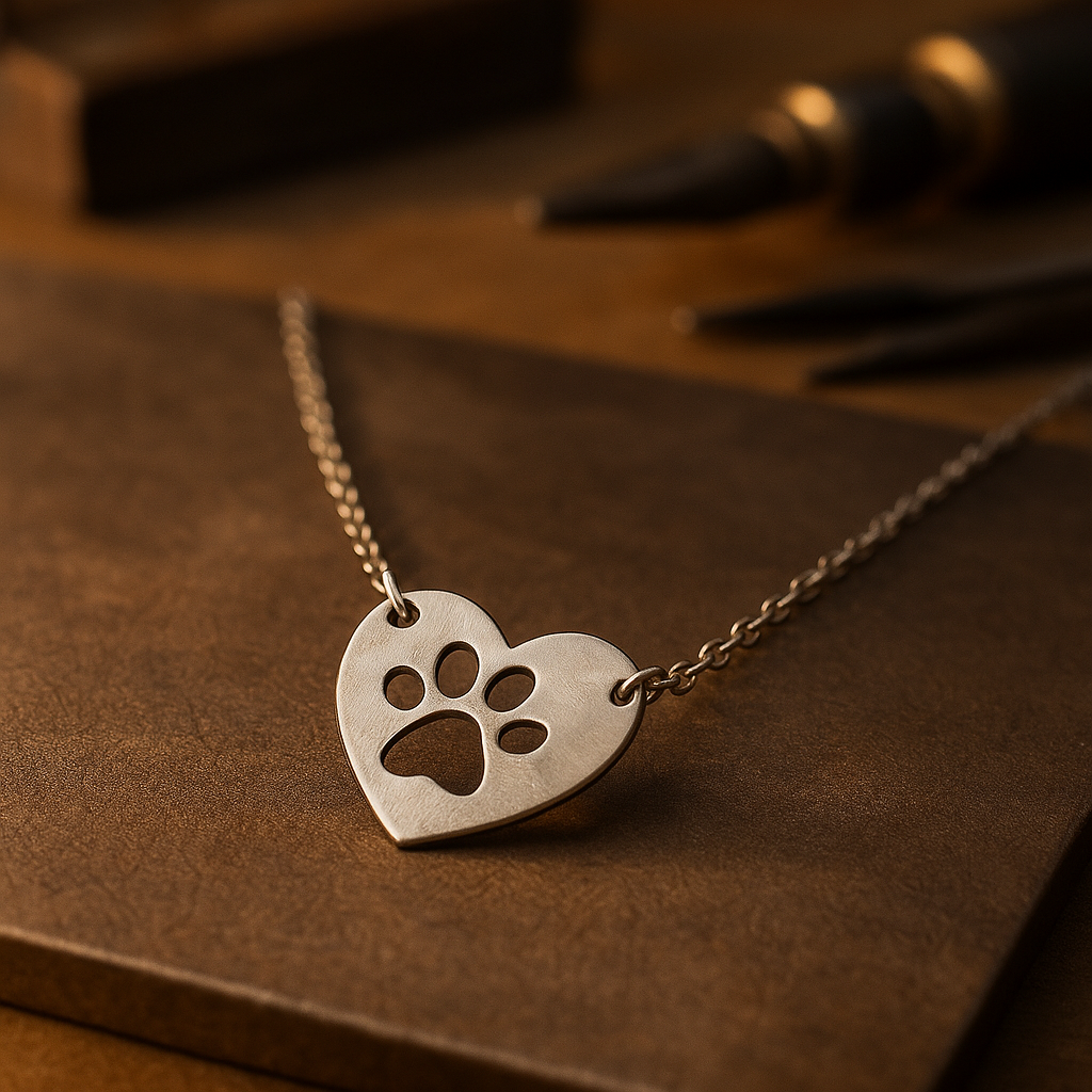 Heart & Paw Pendant Necklace